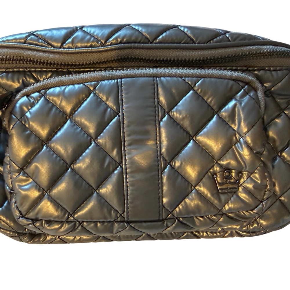 Oliver Thomas Quilted Metallic Crossbody Bag